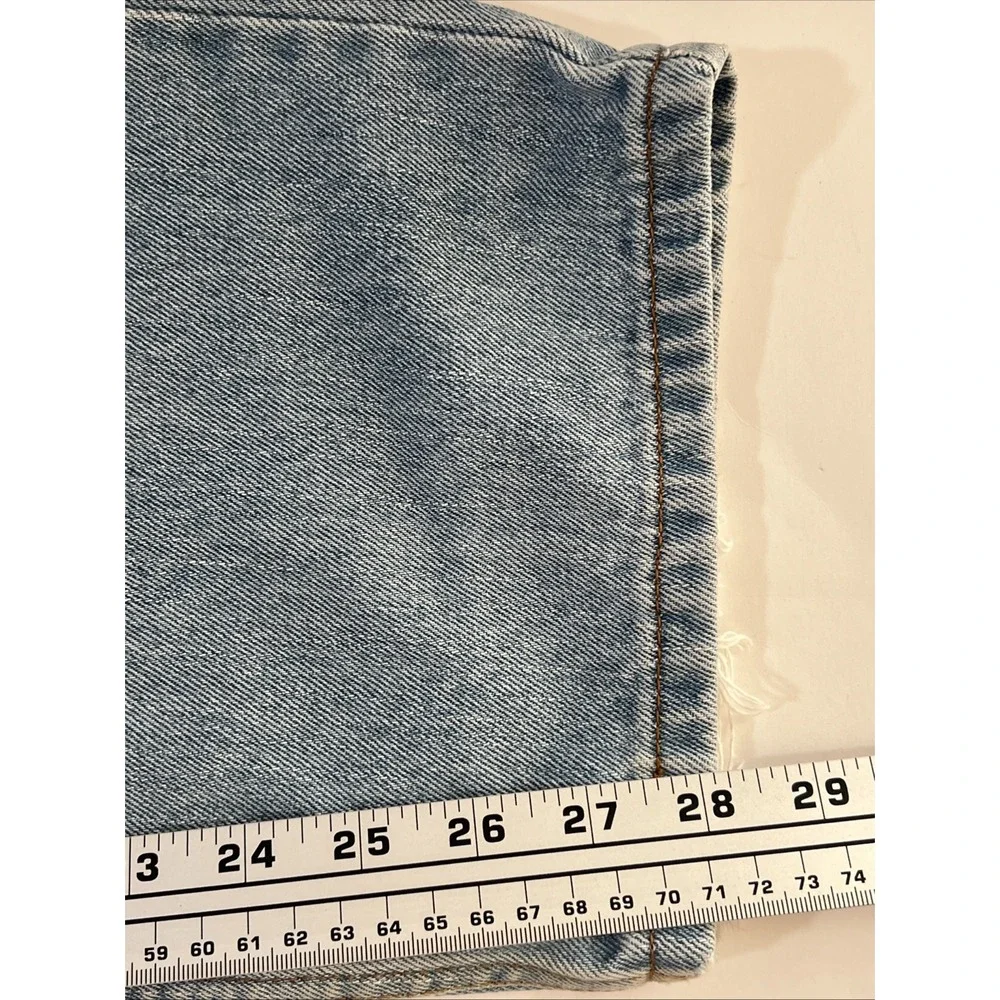 Levis 505 Jeans Mens 40x30 Light Blue Denim Pants Regular Fit  Y2K Retro